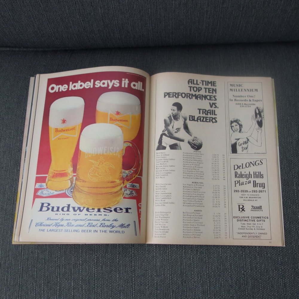 Hoop Official NBA Program Magazine Portland vs Boston Program 1977 Program - Picture 10 of 13